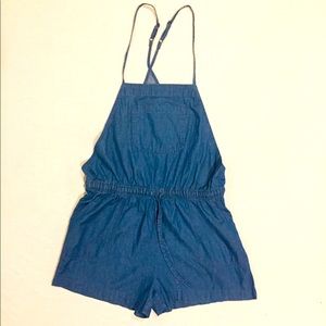 Denim Overall Shorts